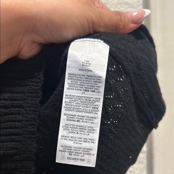 Boden Diane Pointelle Sweater in Black Size S - Picture 3 of 5